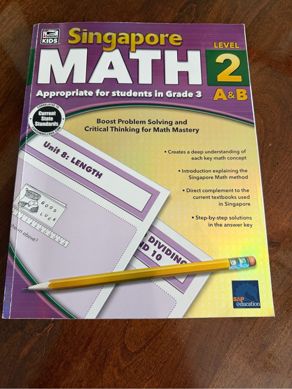 Singapore Math Level 2 Workbook/Appropriate for Grade 3 Students ⚛️
